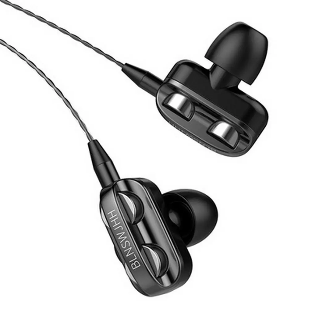 

Earbuds 3D Stereo Dual Driver Music Earphone Strong Bass HIFI Sport In-Ear Headphone Smart Phone Headphone Wired Tuning