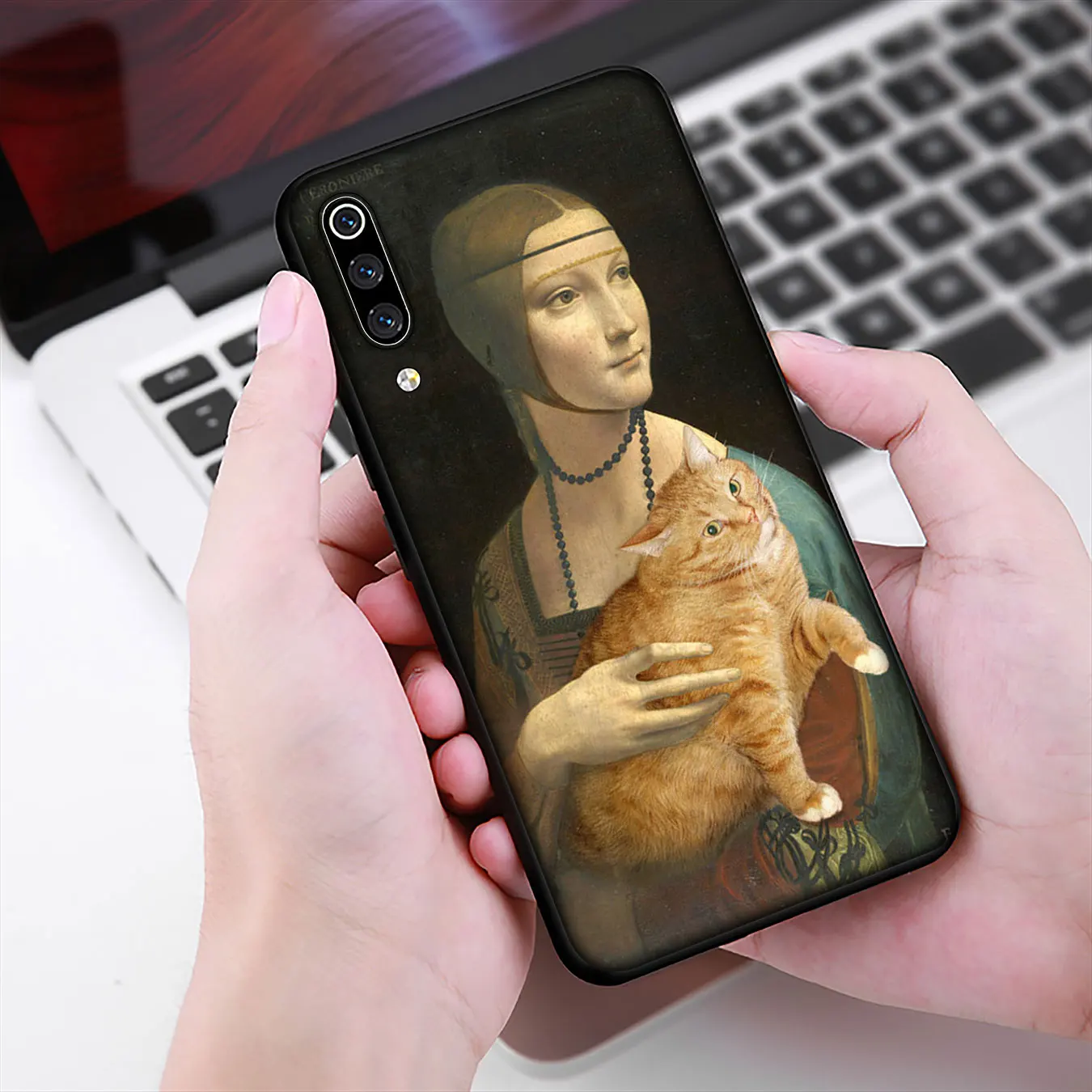 Leonardo da Vinci Mona Lisa Pat Cat Art Aesthetics Soft Case for Xiaomi Redmi Note 8 8A 8T 7 7A 6 6A 5 5A GO S2 K30 K20 Pro |
