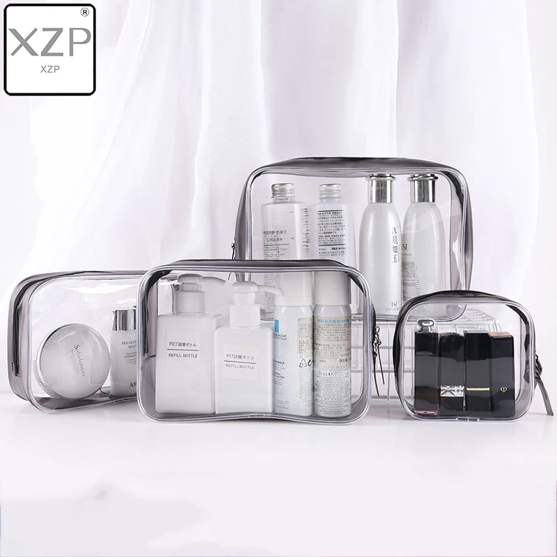 Прозрачная косметичка XZP из ПВХ женские прозрачные косметички на молнии красивый
