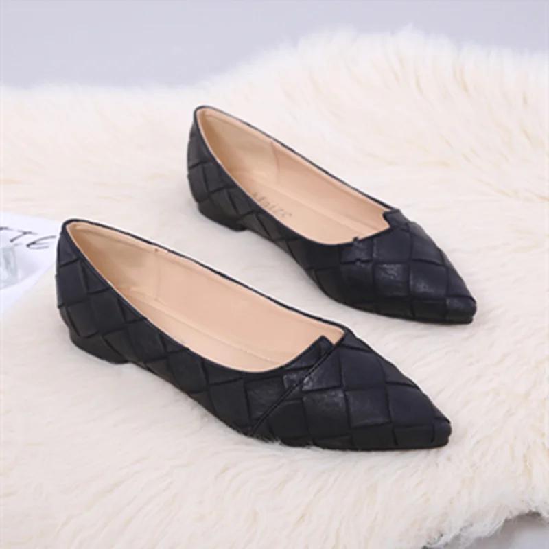 Женская обувь большого размера плюс ручная работа заостренная Носок