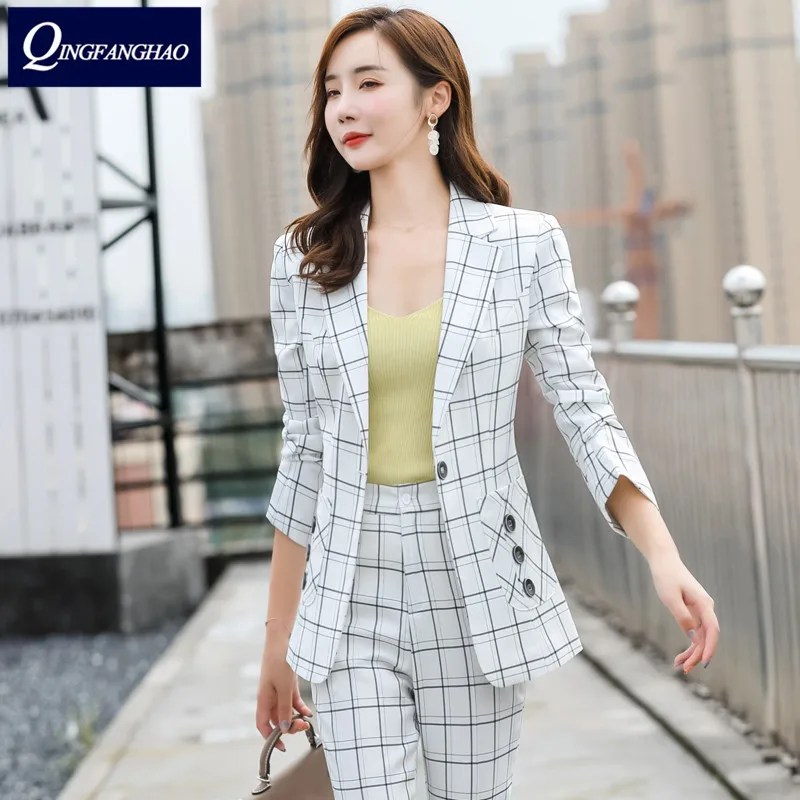 

High Quality Women Blazer And Pant Or Skirt set Business Suit Ladies Work Wear coat as8839