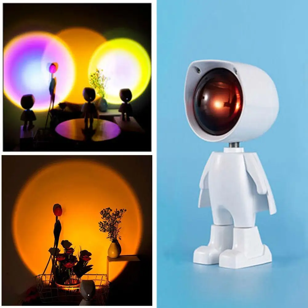 

LED Sunset Rainbow Projector Atmosphere Night Light Lamp Wall Decorations Light