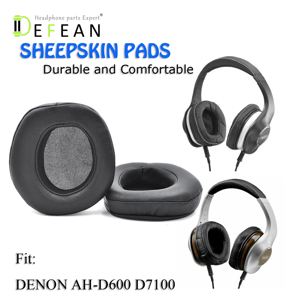 Запасные детали для наушников Defean кожа овчина подушка DENON AH D600 D7100|Аксессуары