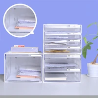 drawer type a4 file storage box stackable office desk sundries data file classification and organization creative file rack set