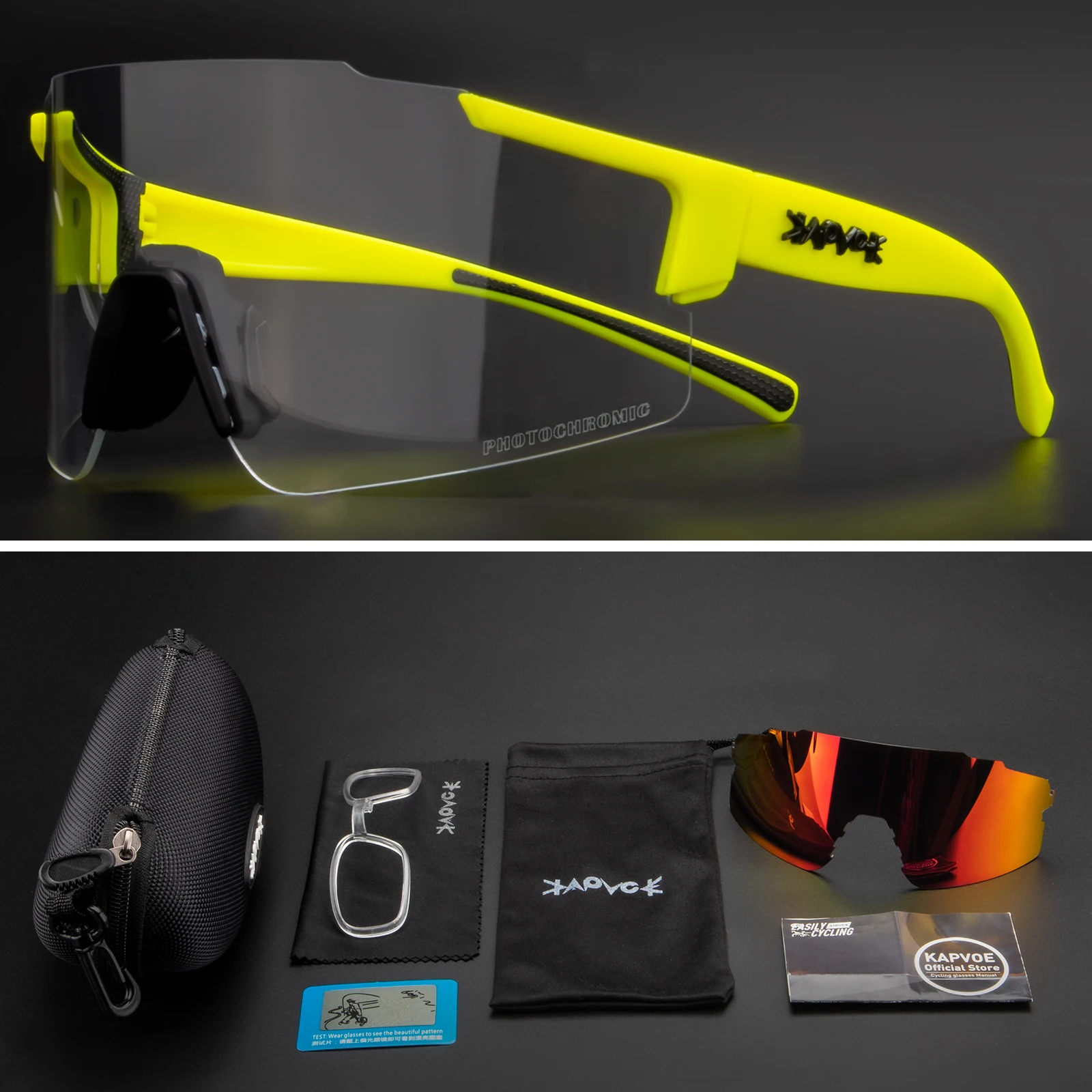 

UV400 Photochromic Cycling Glasses MTB Cycling Eyewear Bicycle Sport Sunglasses MTB Glasses Bike Goggles Oculos Ciclismo men