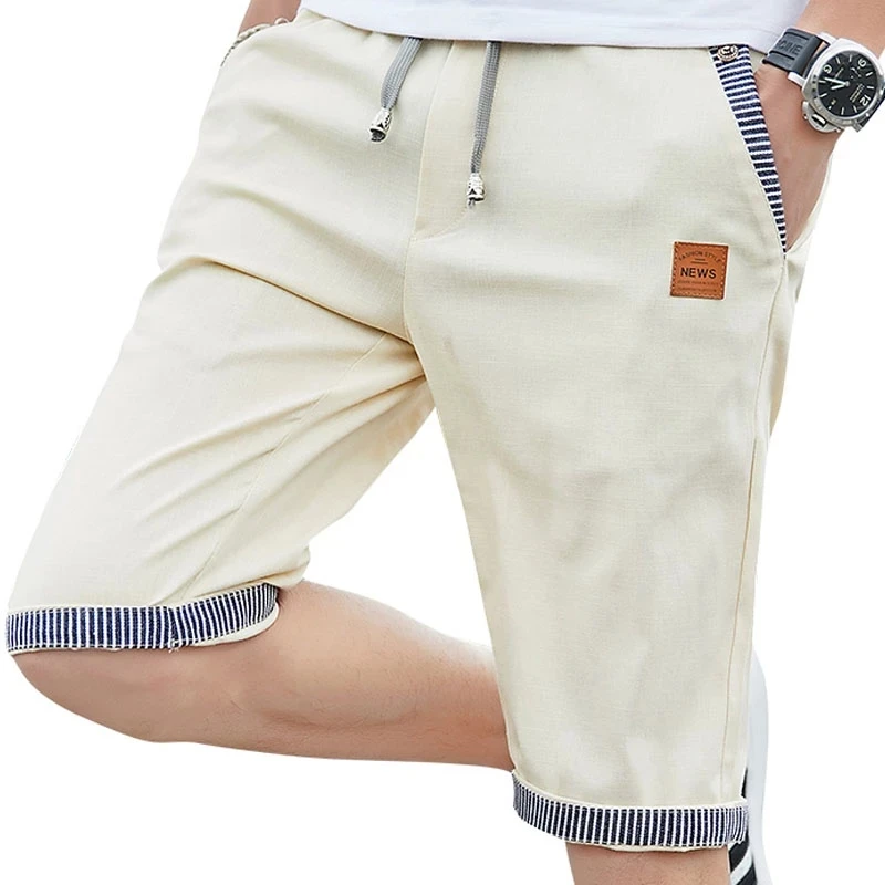 

linen mens shorts Newest Summer Casual Shorts Men Cotton Fashion Men Short Bermuda Beach Short Plus Size S-4xl joggers Male