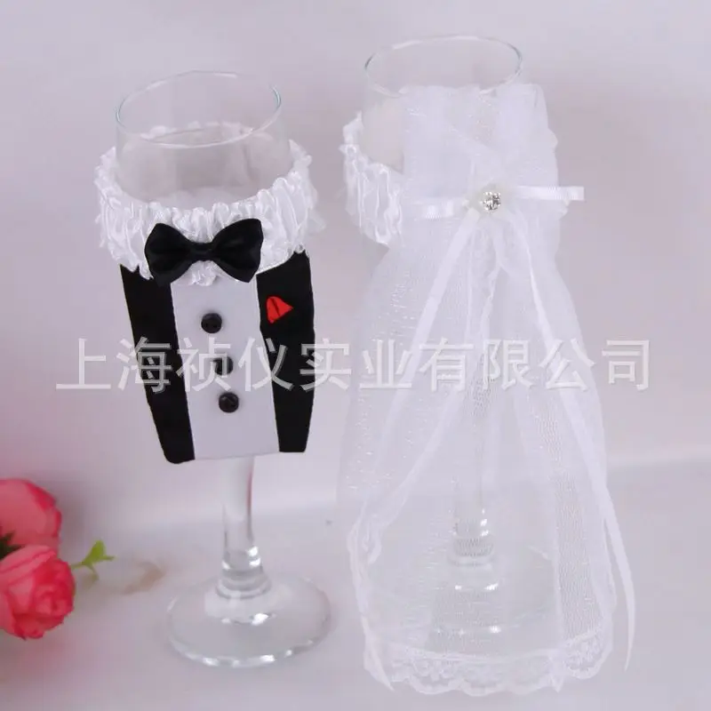 Жених и невеста Свадебный Набор Винных Бокалов Декоративный бокал для вина