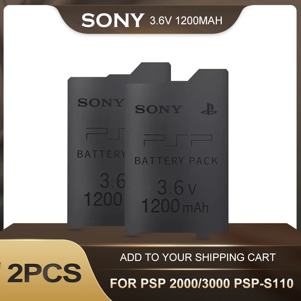 2 шт 3 6 V SONY 1200mAh литиевая аккумуляторная батарея для PSP 2000 3000 S110 Консоль геймпад