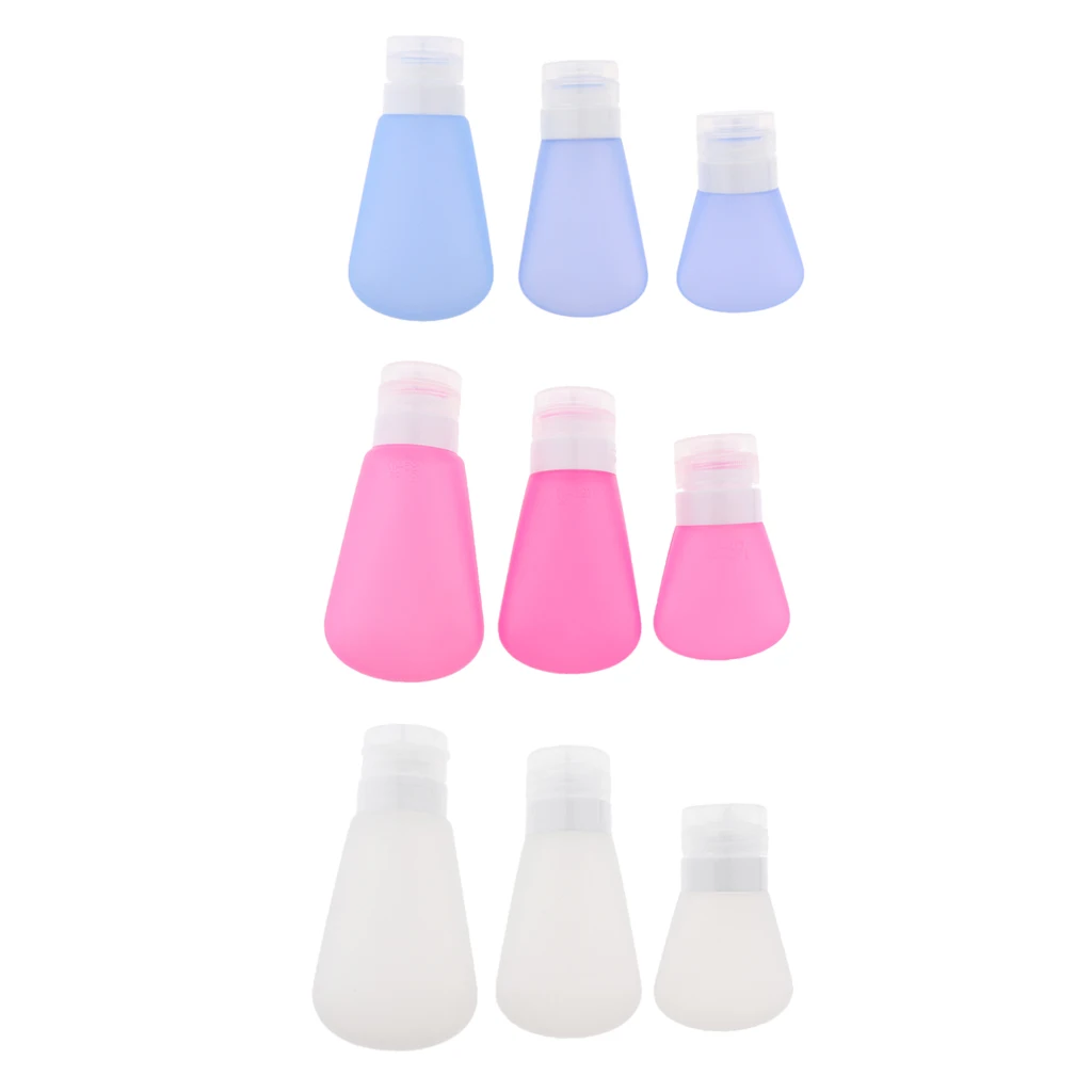 

3 Pcs Travel Bottles Set for Liquids - Leak Proof Silicone Cosmetic Travel