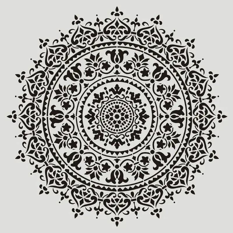 

4pcs Flower Stencil Wall Painting DIY Drawing Template for Floor Tiles Funiture Dropshipping