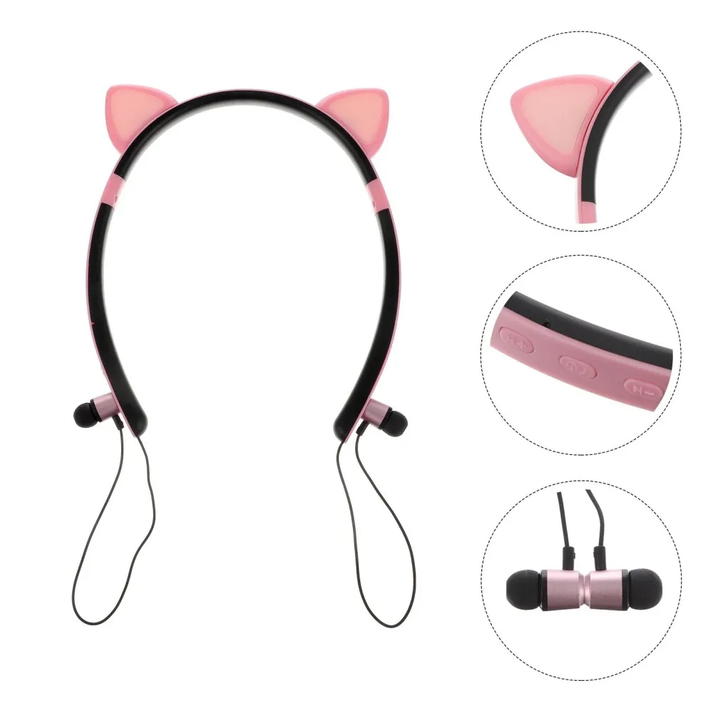 

1 Set Adorable Headphone Hair Hoop Style Headset Cartoon Sports Earbuds