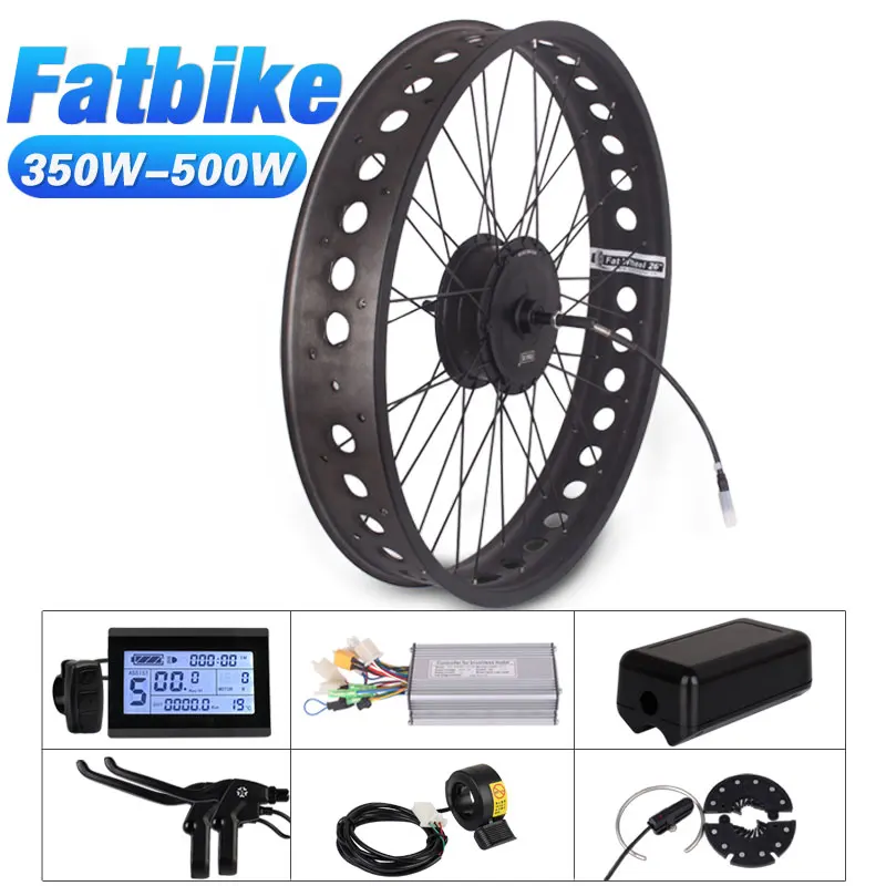 

Fat Bike Electric Wheel 48V 500W Snow Bike Kit 36V 350W Electric Bike Conversion kit 4.0 Wheel ebike kit MXUS XF15-Fat Hub Motor