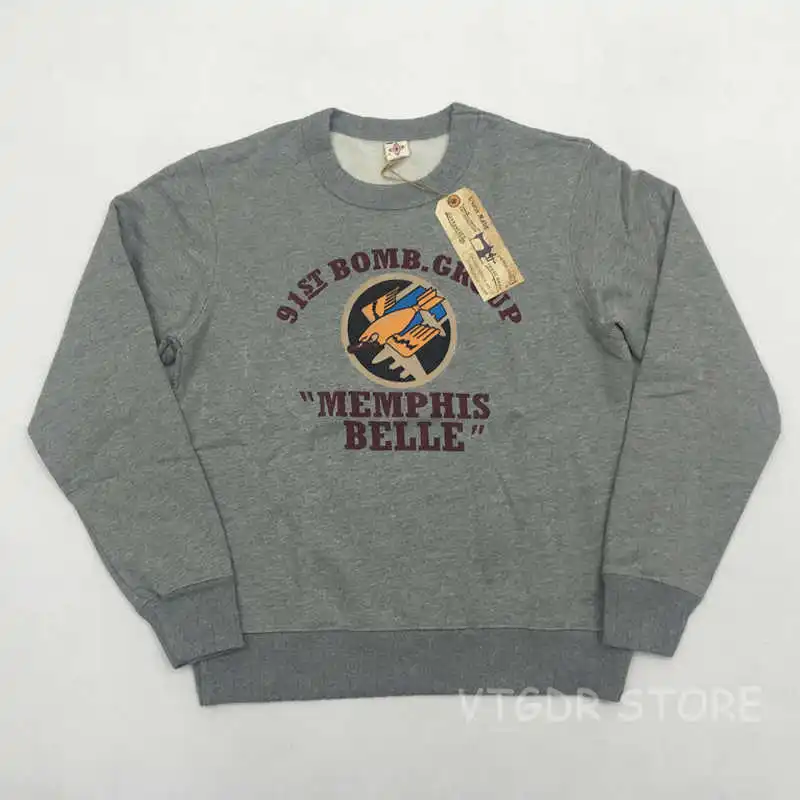 

91ST Dong Bob Bomb Group Crewneck Sweatshirt Vintage Men's US Army Military Print Pullover