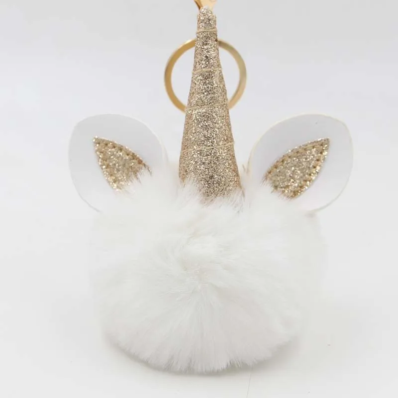 Женский брелок с помпонами из искусственного кроличьего меха - купить по