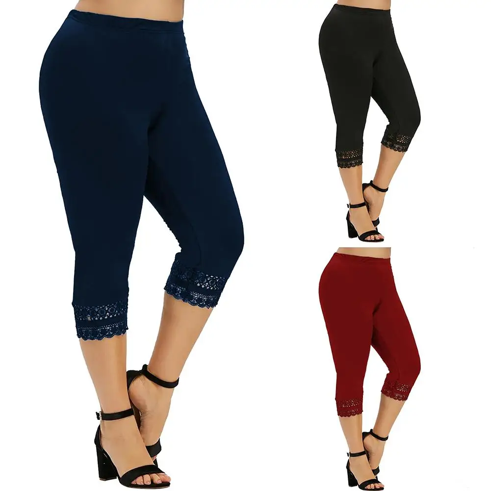 Женские летние брюки для женщин со средней талией черные укороченные женские Леггинсы йоги обтягивающие