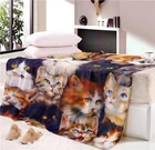 Популярное 3D одеяло с милым котом из микрофибры, плюшевое одеяло для сна, диван для мальчиков, постельное белье, мягкое мультяшное одеяло для фотографий