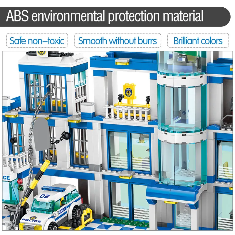 1397 шт. строительные блоки для городских полицейских участков спецназ военная