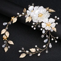 1pcs women girls hair combs bridal wedding crystal rhinestone pearls flower hair clips hair jewelry accessories