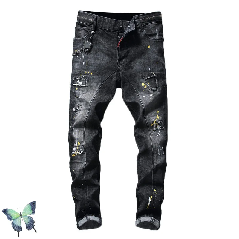 

DSQ2 Jeans Slim Fit Stretch Tide Hip Hop Dsquared2 Jeans Men