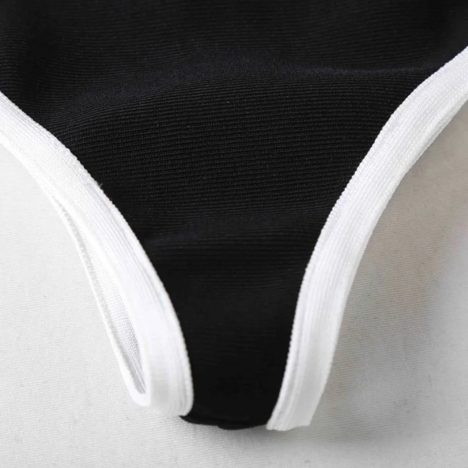 

Ailigou 2020 New Ladies Bodysuit Sexy Lace Hollow Designer Sling Backless Sexy Celebrity Party Bandage Bodysuit