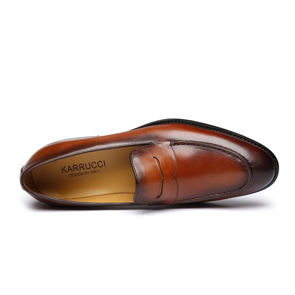 KARUCCI/роскошные мужские лоферы с двойным ремешком из натуральной кожи Цвет