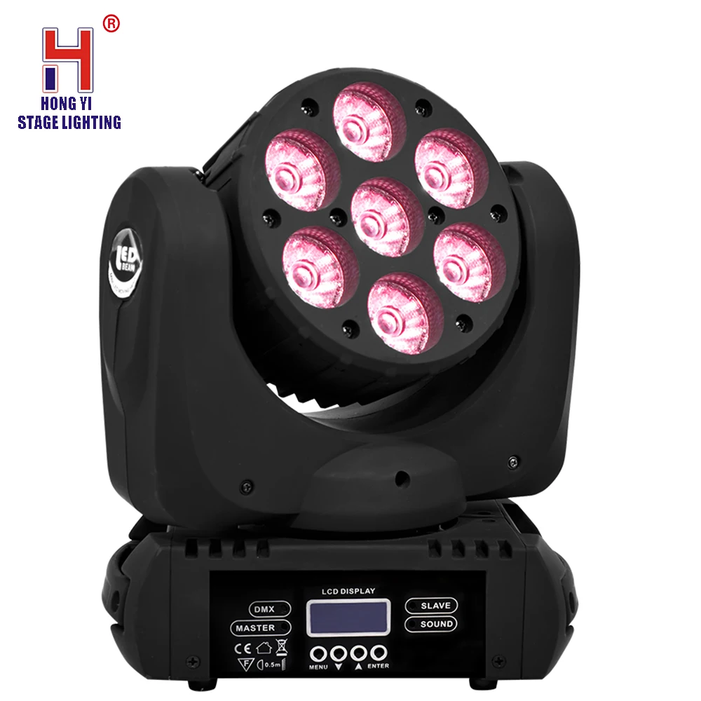 7x12W moving head Светодиодный светильник с подвижной головкой для мытья 7x12 Вт RGBW Луч светодиодный DMX оборудование для сценического освещения для DJ Disco Light вечерние шоу свет - Цвет: 7x12W moving head