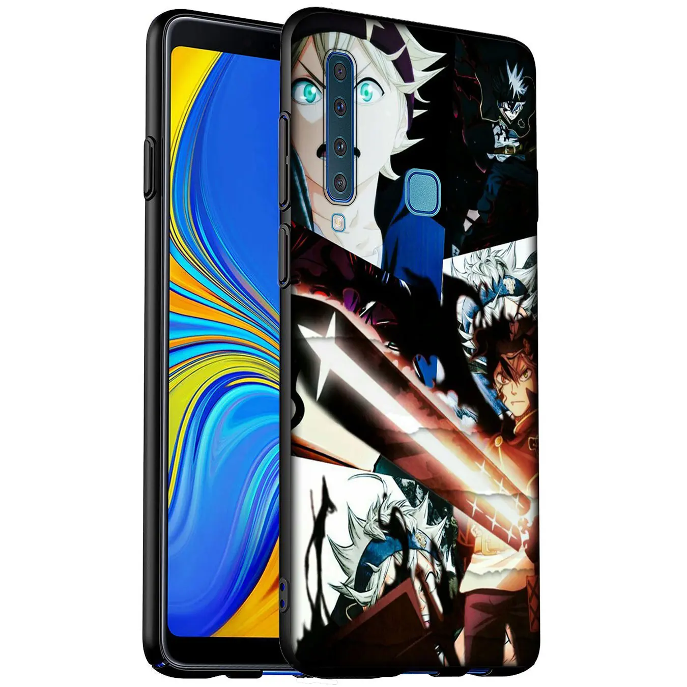 Черный клевер мягкий силиконовый чехол для телефона Samsung Galaxy A6 A7 A8 A9 2018 A3 A5 2016 2017 Note