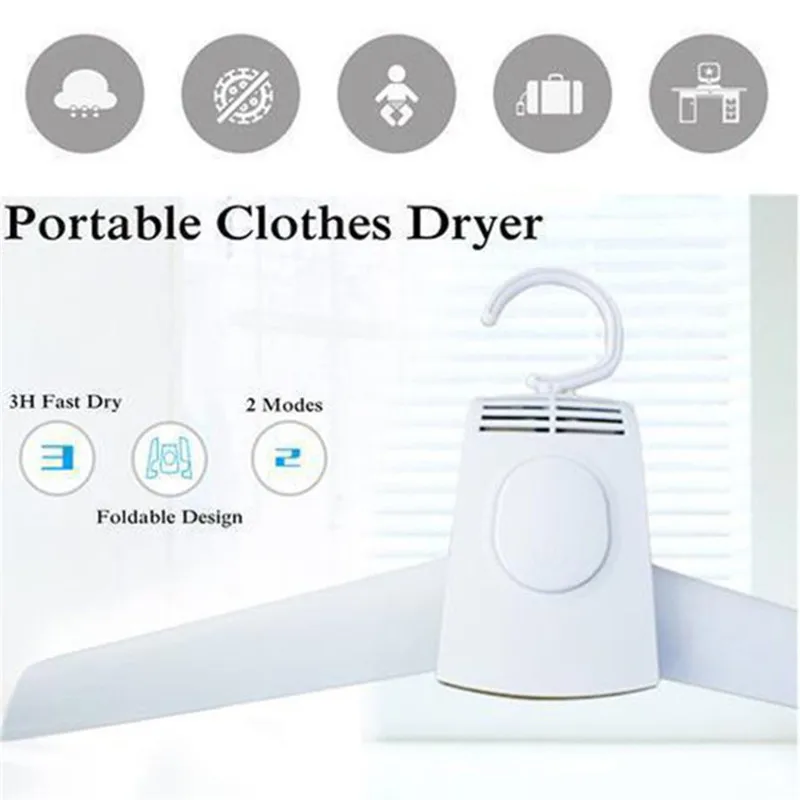 

Protable Clothes Dryer Foldable Design 3H Fast Dry 2 Modes Mini Clothe Drying Rack
