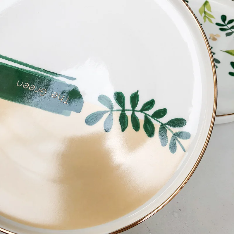 Креативная тарелка для завтрака в скандинавском стиле салатная еды западном