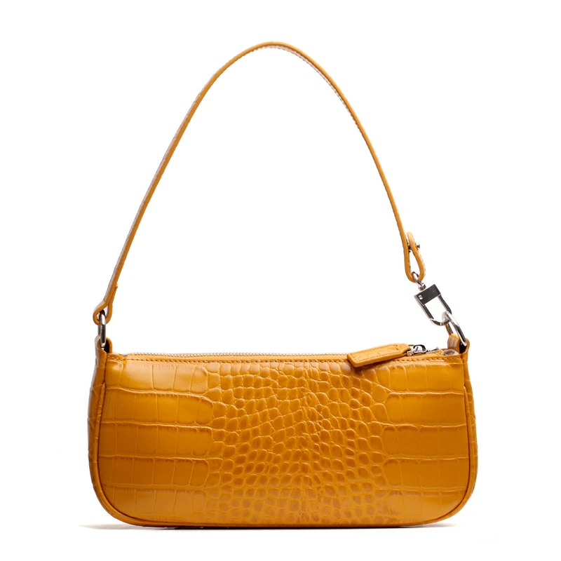 Трендовая Новинка 2019 года из натуральной кожи аллигатора винтажный багет Rachel