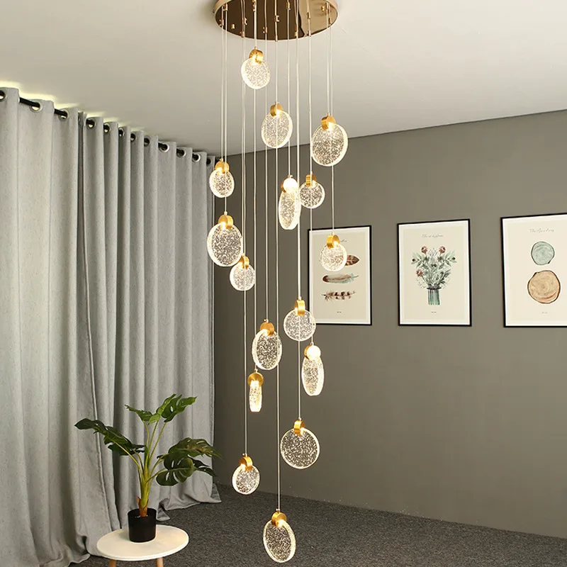 Современные хрустальные виллы в стиле лофт светодиодные подвесные светильники