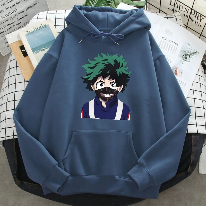 

Meu herói academia anime impressão hoodies homem mulher casual harajuku solto streetwear com capuz outono primavera moda bolso .