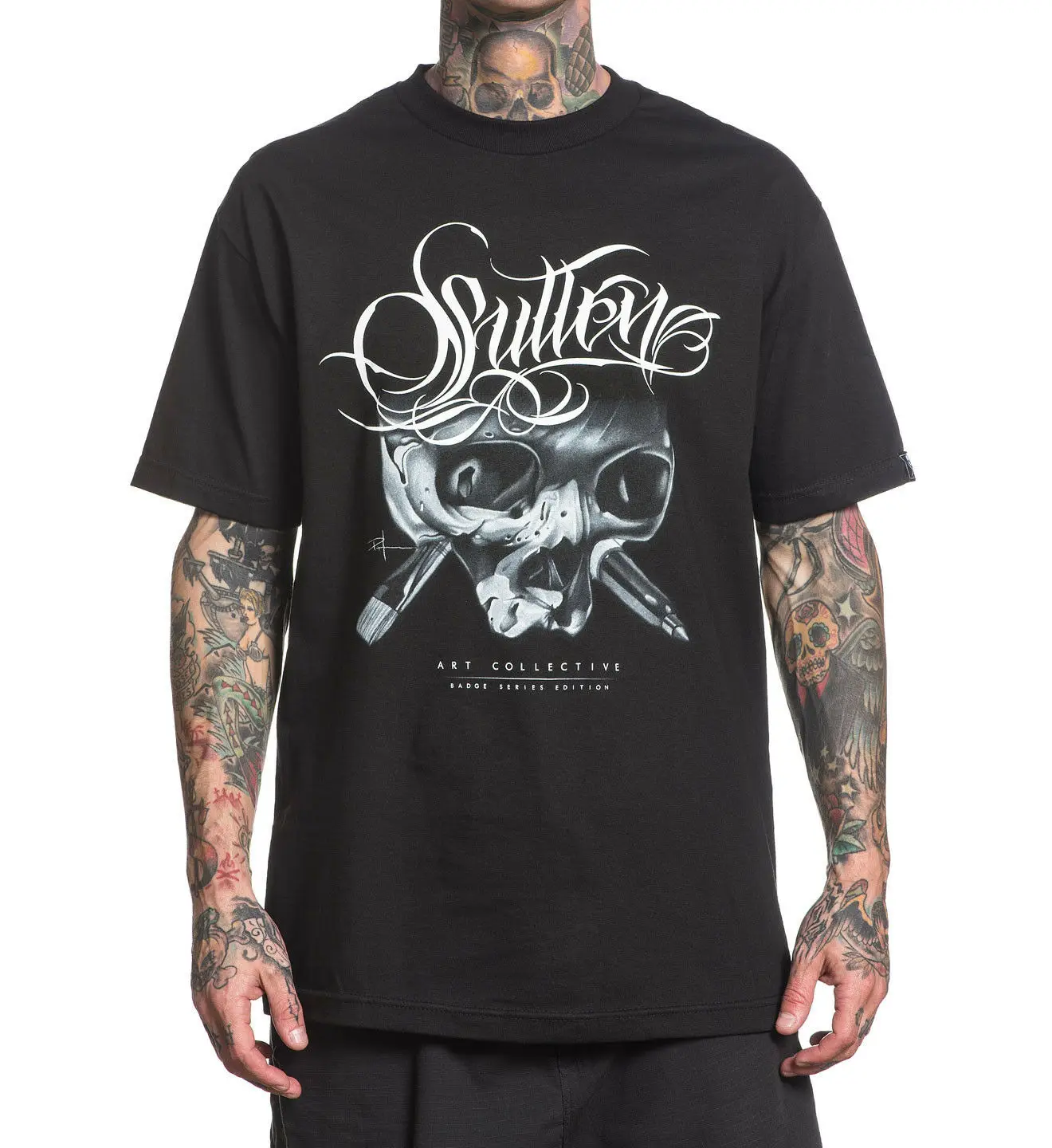 Угрюмая одежда Значок Череп кисть футболка NEW Новинка | Мужская