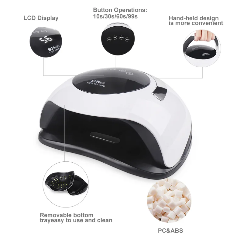 УФ лампа Ibcccndc 120 Вт 36 светодиодный для ногтей быстросохнущая маникюра