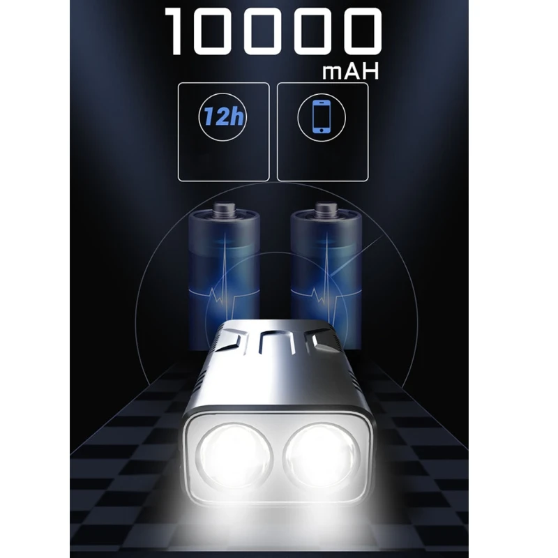 

Большая светодиодный внешний аккумулятор для ночной езды на велосипеде светодиодная подсветка для безопасности дорожный горный велосипед...