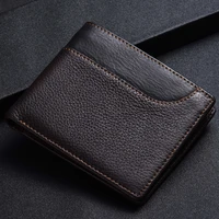 business retro mens leather wallet short leather wallet new wallet men