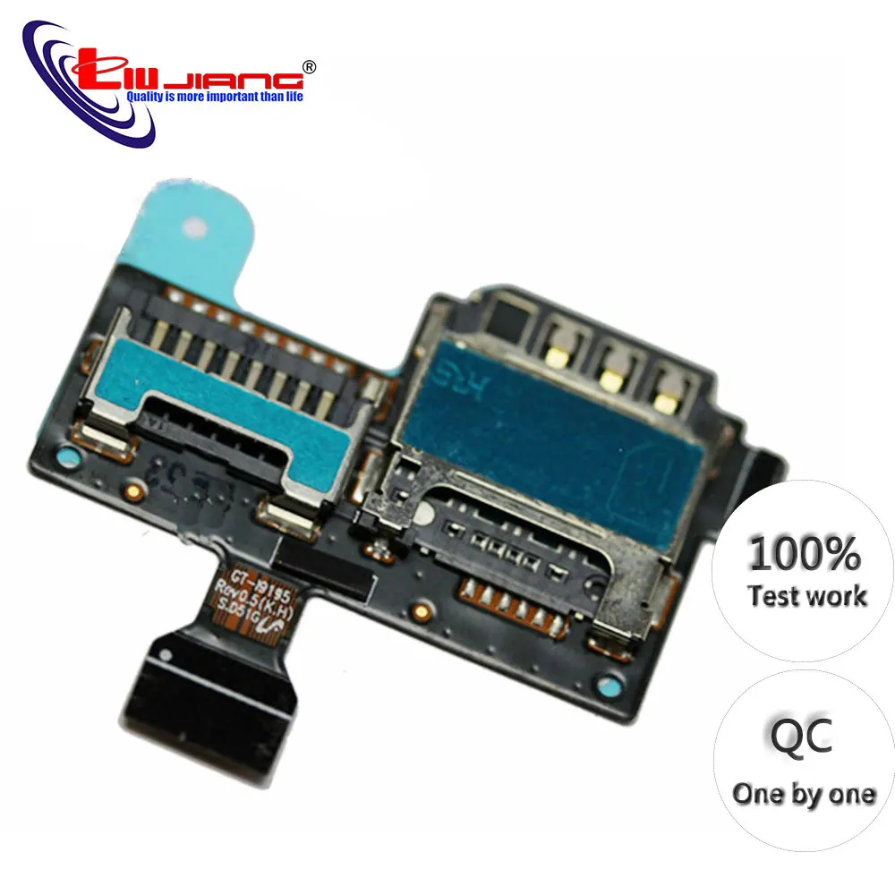 Original For Samsung S4 Mini i9195 I9190 Sim Tray SD Card Micro Reader Holder Flex Cable Slot Replacement parts | Мобильные телефоны