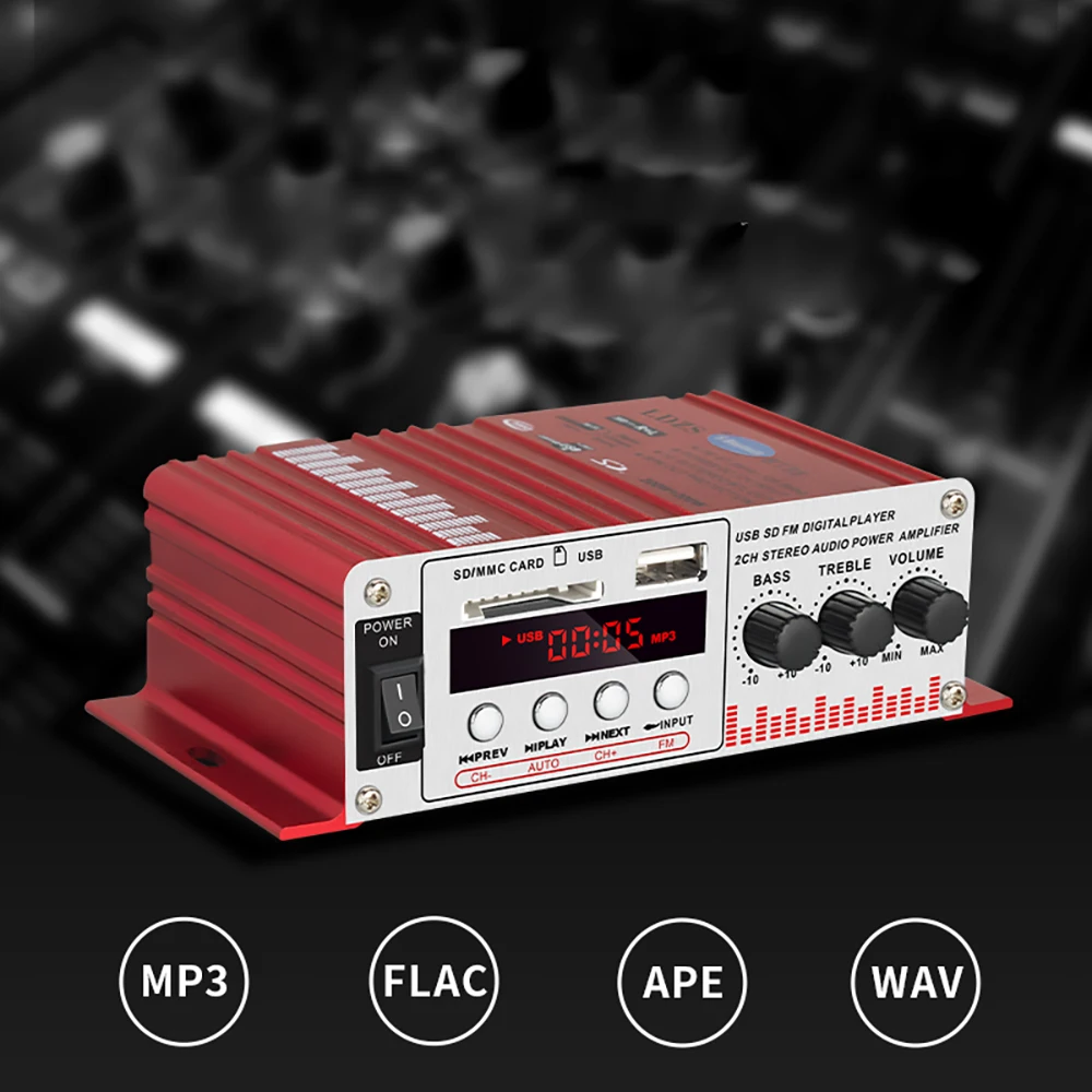 Домашний мини-усилитель мощности 2 0 поддержка Bluetooth USB SD FM ТВ DVD вход постоянного