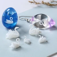 1pc 3d micro resin swan ornaments for resin jewelry filling decoration diy crafts supplies home decoration