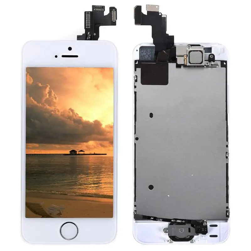 

Переднее стекло для IPhone, ЖК-дисплей, сенсорный экран, дигитайзер, панель, рамка, черно-белые зеркальные ЖК-экраны для Iphone