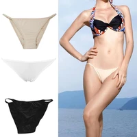80 hot sell 2pcs panties low waist sexy polyester swimming bikini underpants for women