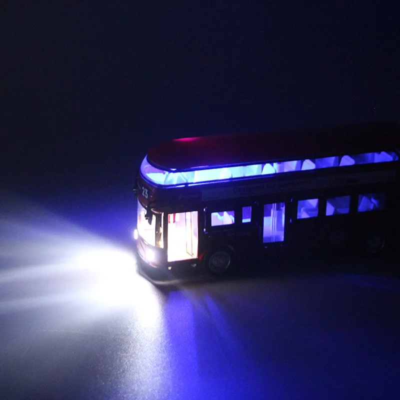 Модель классического лондонского двухслойного автобуса детская модель со