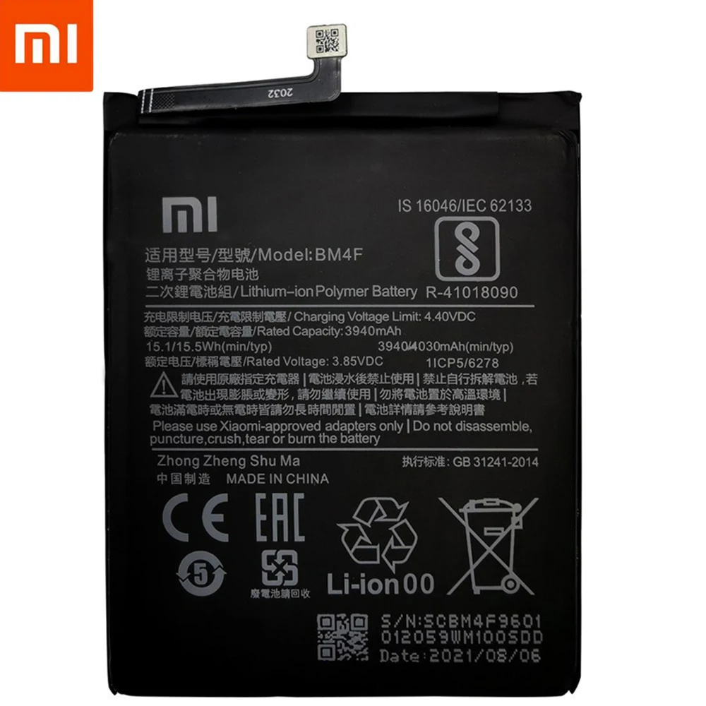 bm4f 100 original xiao mi phone battery for xiaomi mi a3 cc9 cc9e replacement batteries xiomi bateria cc9 mi9 lite free global shipping