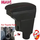 Подлокотник для Toyota Yaris, гибридный автомобильный подлокотник для Toyota Yaris 2020, 2019, 2015-2021, модифицированные детали, внутренний ящик для хранения, USB LED