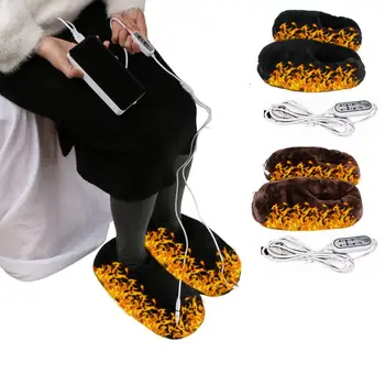 Winter Electric Heating Slippers Heated Shoes USB Foot Warmer Shoes Nonslip Portable Winter Foot Warmer Woman Man Christmas Gift 1
