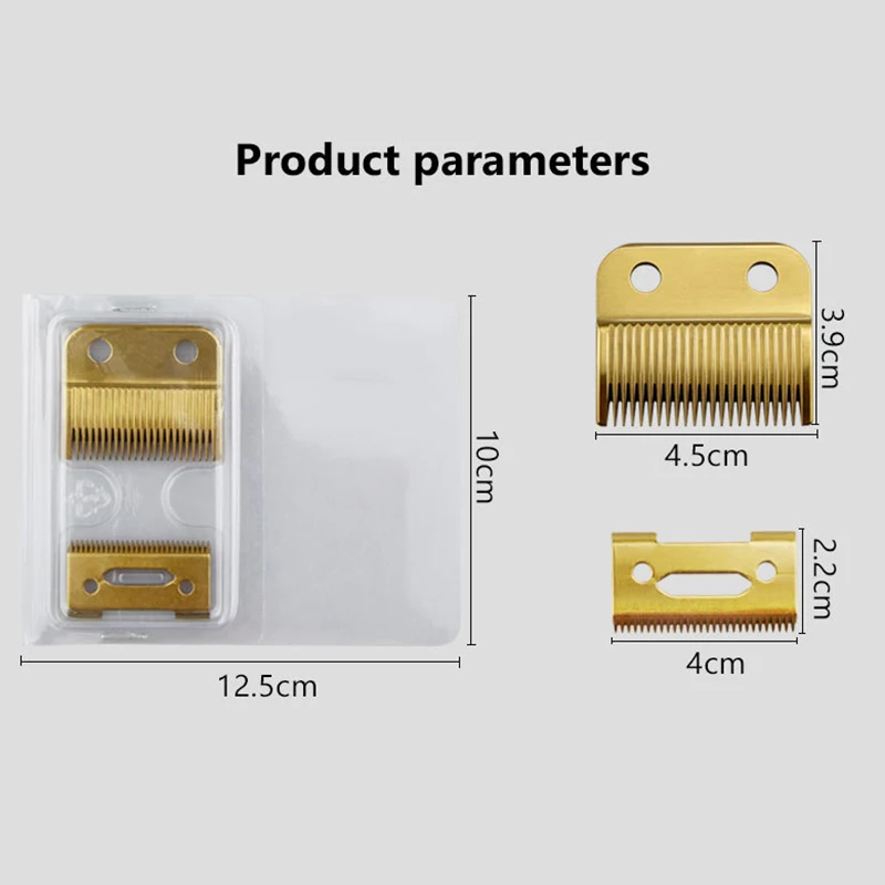

4 Pcs for Wahl Magic Clip Cord & Cordless Replacement Blade + Cutter Blade (Steel Blade)-Gold & Silver