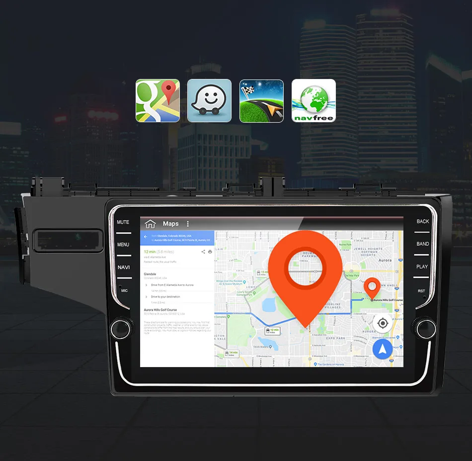 Eunavi 2 din " Android 9 Автомобильный мультимедийный Авто Радио стерео для HONDA JAZZ FIT правый руль gps 4G+ 64G без dvd bt