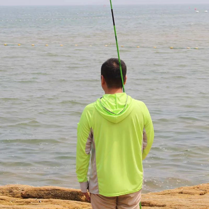 Высококачественная рыболовная Солнцезащитная рубашка TRVLWEGO синяя желтая белая