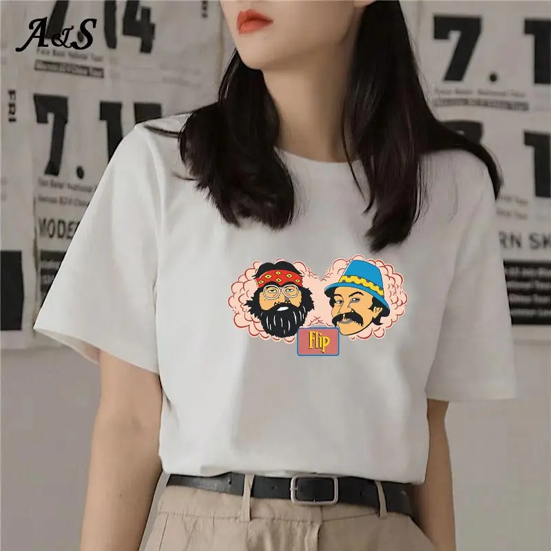

Anbenser New BF Style Cotton Short Sleeve T-shirt Women Letter Print Cartoon T Shirt Female Summer Y2k Casual Oversized Tee Tops