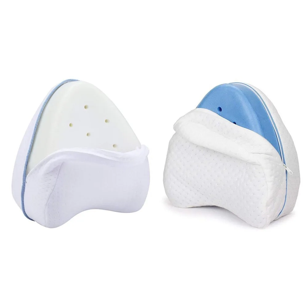 1 white 1 blue Сапоги до колена для ног, подушка с ортопедические хлопчатобумажной ткани с эффектом памяти «Коттон мемори подушка из пены с медленным восстановлением формы и беременных Для женщин Подушка сбоку спальный клип Бедро Поддержка подушки - Цвет: 1 white 1 blue